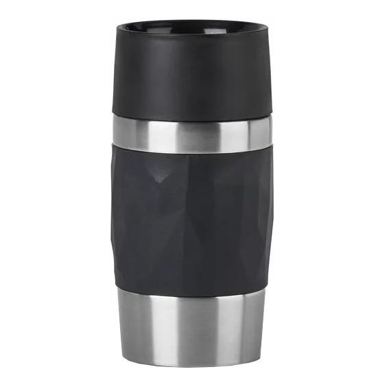 Tefal - Termo šalica 300 ml COMPACT MUG nehrđajući čelik/crna