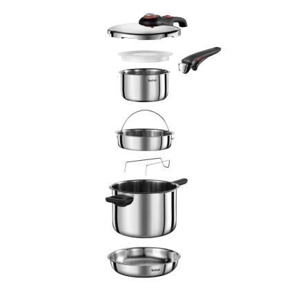 Tefal - Tlakovni ekspres-lonac 6 l SECURE TRENDY + set od 5 komada INGENIO EMOTION