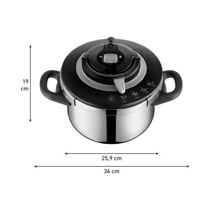 Tefal - Tlakovni lonac 4,5 l CLIPSO+ CHEF nehrđajući čelik