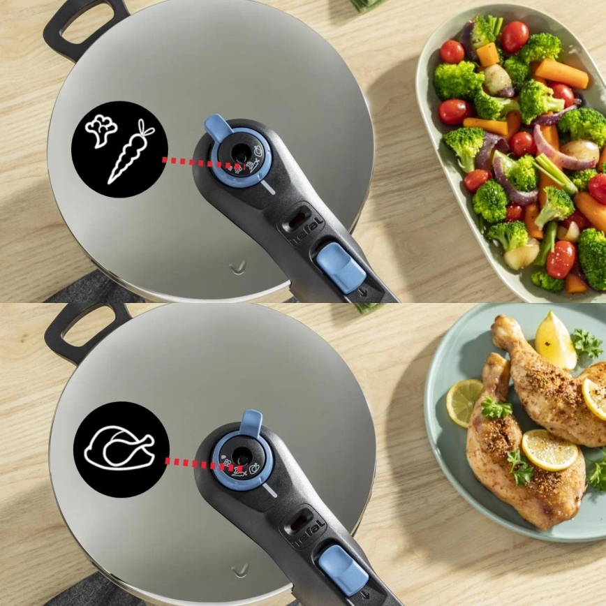Tefal - Tlakovni lonac 4 l SECURE TRENDY nehrđajući čelik