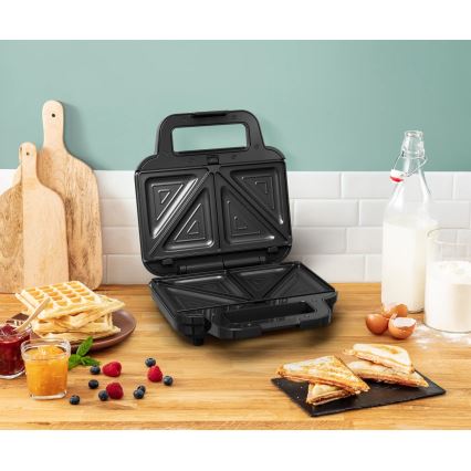 Tefal - Toster ULTRA COMPACT 3u1 700W/230V crna/mat krom