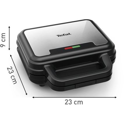 Tefal - Toster ULTRA COMPACT 3u1 700W/230V crna/mat krom