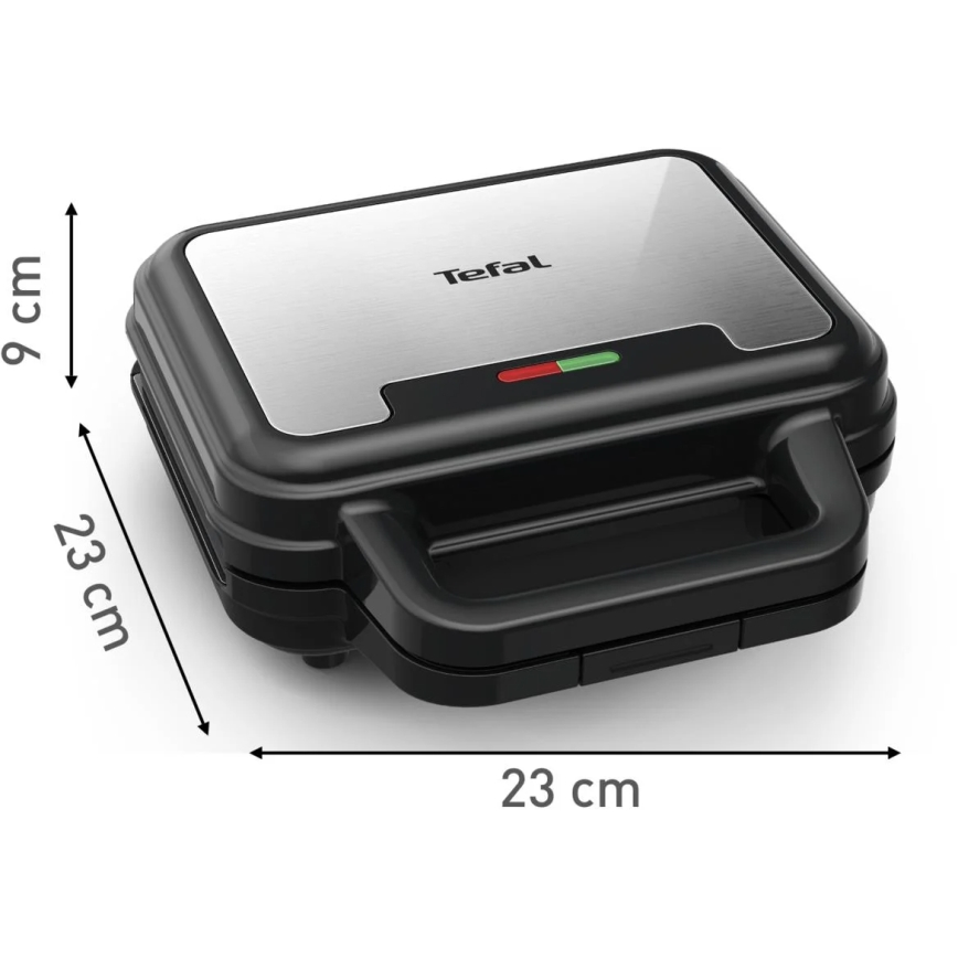 Tefal - Toster ULTRA COMPACT 3u1 700W/230V crna/mat krom