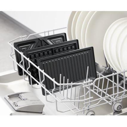 Tefal - Toster ULTRA KOMPAKTNI 3u1 700W/230V crna/mat krom