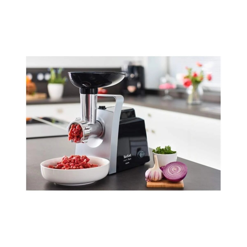 Tefal - Uređaj za mljevenje mesa 7u1 1400W/230V crna/srebrna