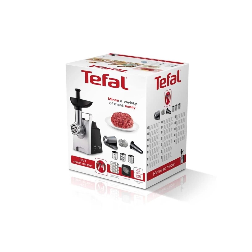 Tefal - Uređaj za mljevenje mesa 7u1 1400W/230V crna/srebrna