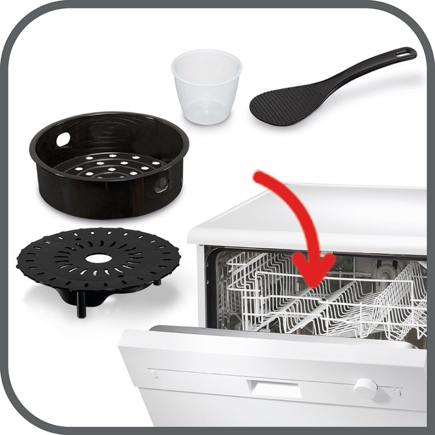 Tefal - Višenamjenski električni ekspres lonac ALL IN ONE POT 1100W/230V mat krom/crna