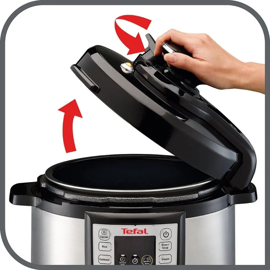 Tefal - Višenamjenski električni ekspres lonac ALL IN ONE POT 1100W/230V mat krom/crna