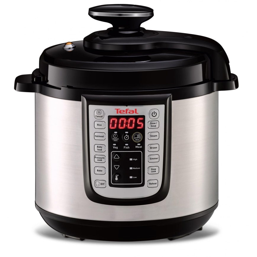 Tefal - Višenamjenski električni ekspres lonac ALL IN ONE POT 1100W/230V mat krom/crna