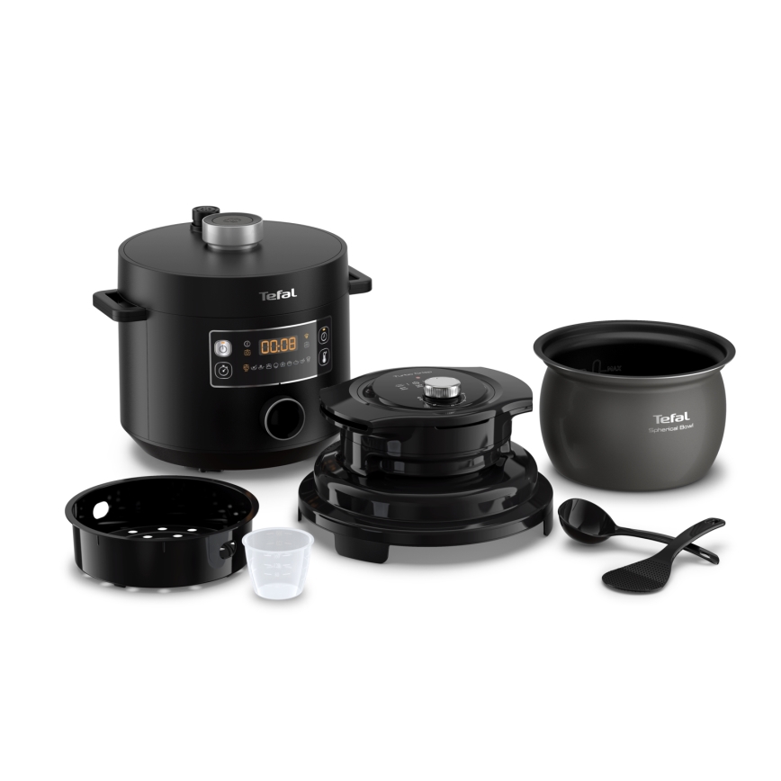 Tefal - Višenamjenski električni lonac na tlak 7,6 l 1200W/230V crni
