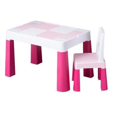 TEGA BABY - Dječji stolić i stolica ružičasta/bijela
