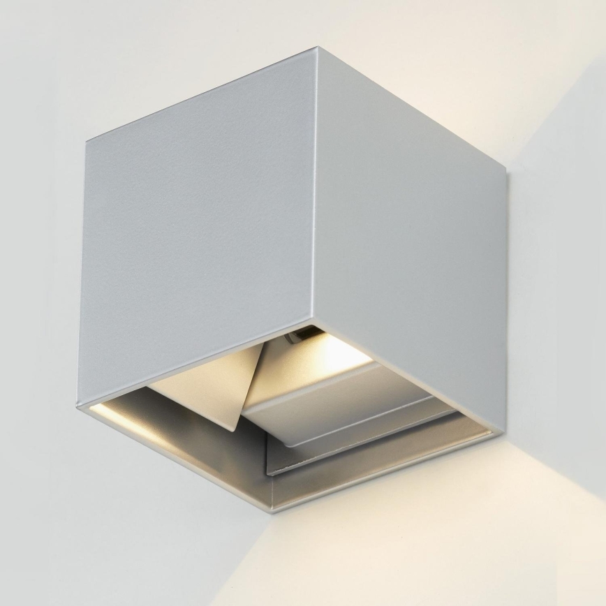 Telefunken 303404TF - vanjska zidna LED svjetiljka LED/7W/230V IP44, srebrna