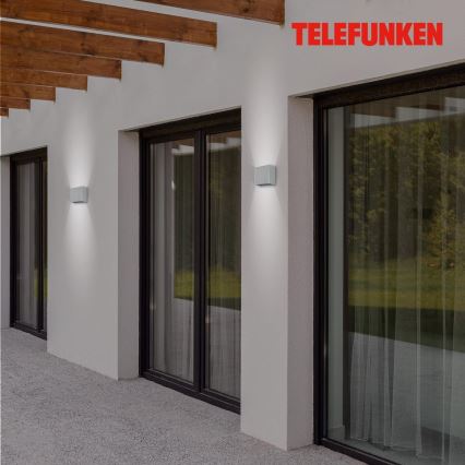 Telefunken 303404TF - vanjska zidna LED svjetiljka LED/7W/230V IP44, srebrna