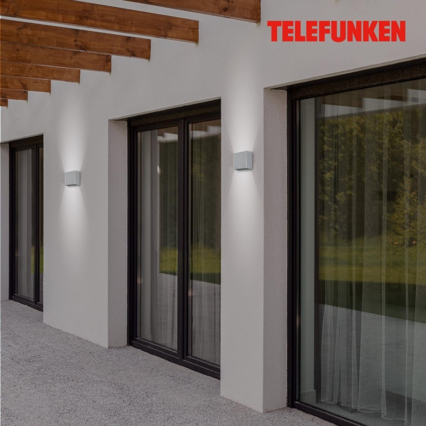Telefunken 303404TF - vanjska zidna LED svjetiljka LED/7W/230V IP44, srebrna