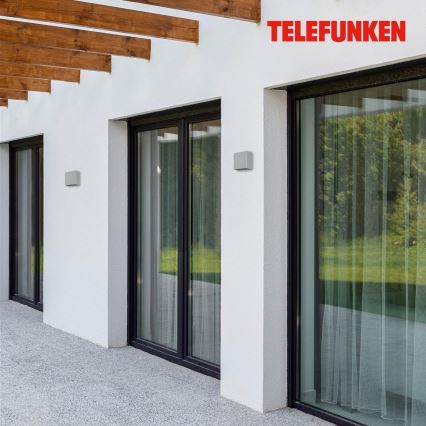 Telefunken 303404TF - vanjska zidna LED svjetiljka LED/7W/230V IP44, srebrna