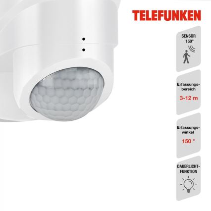 Telefunken 304406TF - LED vanjski zidni reflektor sa senzorom LED/20W/230V IP44