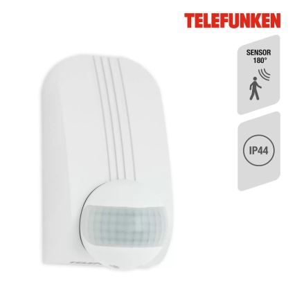 Telefunken 306506TF - Vanjski senzor pokreta 180° IP44 bijela