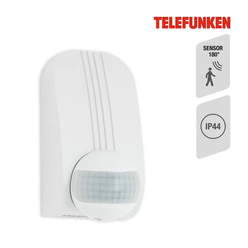 Telefunken 306506TF - Vanjski senzor pokreta 180° IP44 bijeli