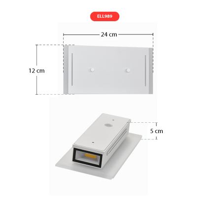 Telefunken 307706TF - LED Vanjska zidna svjetiljka 2xLED/3W/230V IP44 bijela