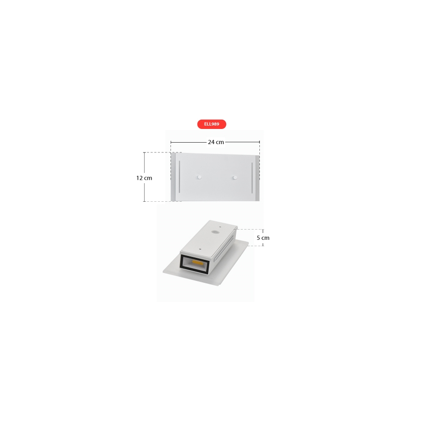Telefunken 307706TF - LED Vanjska zidna svjetiljka 2xLED/3W/230V IP44 bijela