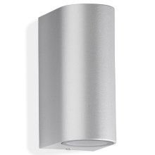 Telefunken 308004TF - LED Vanjska zidna svjetiljka 2xGU10/5W/230V IP44 srebrna
