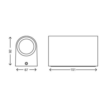 Telefunken 308006TF - LED Vanjska zidna svjetiljka 2xGU10/5W/230V IP44