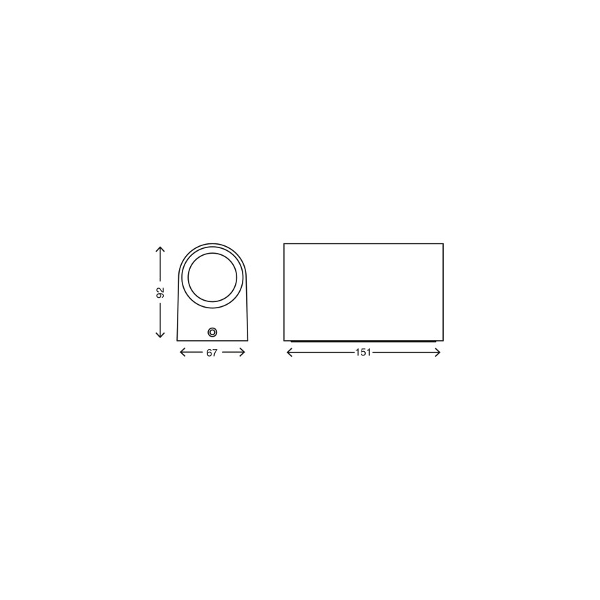 Telefunken 308006TF - LED Vanjska zidna svjetiljka 2xGU10/5W/230V IP44