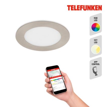 Telefunken 309302TF - LED RGBW prigušivo stropno svjetlo za kupaonicu LED/6W/230V 2700-6500K IP23 Wi-Fi Tuya