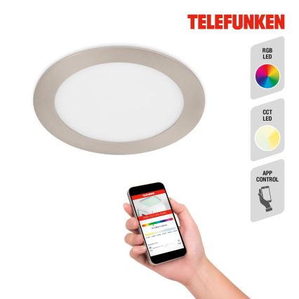 Telefunken 309402TF - LED RGBW prigušivo za kupaonicu za ugradnju u strop LED/12W/230V 2700-6500K IP23 Wi-Fi Tuya