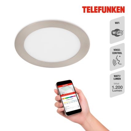 Telefunken 309402TF - LED RGBW prigušivo za kupaonicu za ugradnju u strop LED/12W/230V 2700-6500K IP23 Wi-Fi Tuya