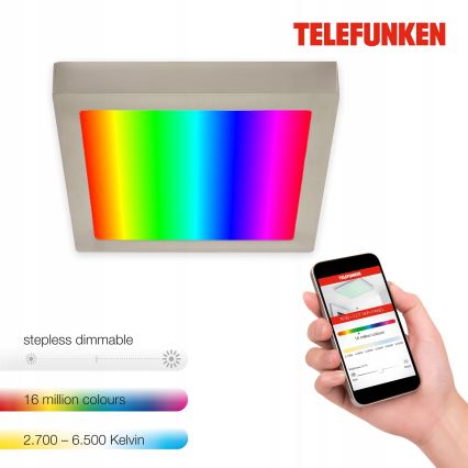 Telefunken 309602TF - LED RGBW Prigušiva stropna svjetiljka LED/18W/230V 2700-6500K Wi-Fi Tuya