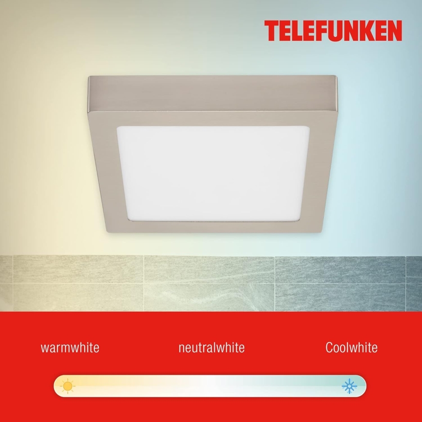 Telefunken 309602TF - LED RGBW Prigušiva stropna svjetiljka LED/18W/230V 2700-6500K Wi-Fi Tuya