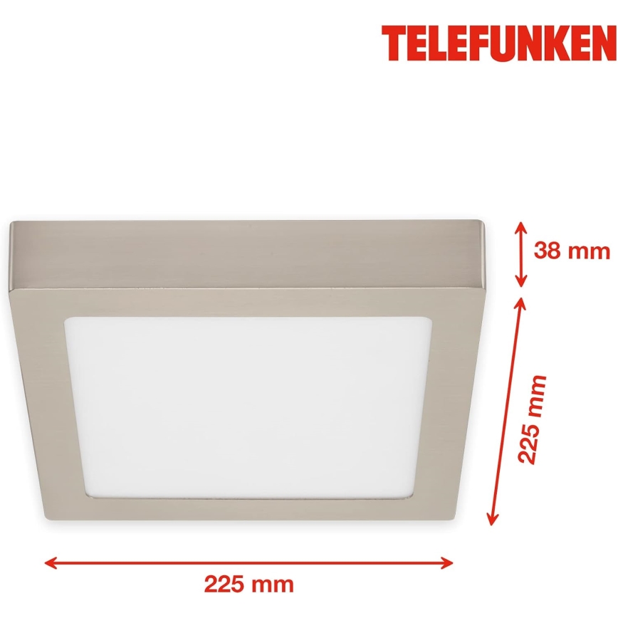 Telefunken 309602TF - LED RGBW Prigušiva stropna svjetiljka LED/18W/230V 2700-6500K Wi-Fi Tuya