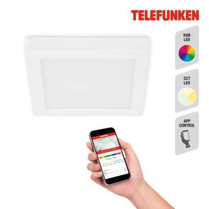 Telefunken 309606TF - LED RGBW Prigušiva stropna svjetiljka LED/18W/230V 2700-6500K Wi-Fi Tuya