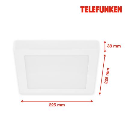 Telefunken 309606TF - LED RGBW Prigušiva stropna svjetiljka LED/18W/230V 2700-6500K Wi-Fi Tuya