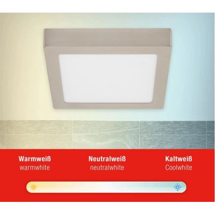 Telefunken 309702TF - LED RGB Prigušiva stropna svjetiljka LED/23W/230V 2700-6500 Wi-Fi Tuya mat krom