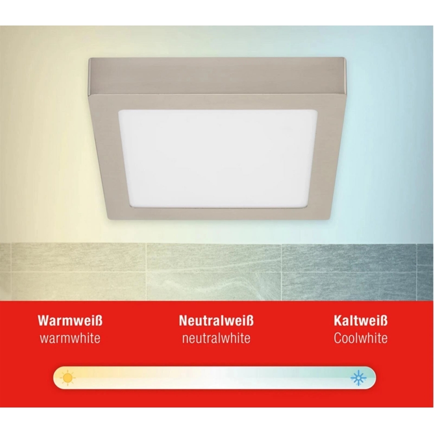 Telefunken 309702TF - LED RGB Prigušiva stropna svjetiljka LED/23W/230V 2700-6500 Wi-Fi Tuya mat krom