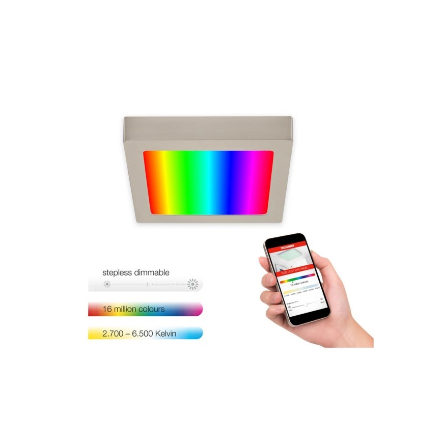 Telefunken 311002TF - LED RGBW Prigušiva stropna svjetiljka LED/12W/230V 2700-6500K Wi-Fi Tuya