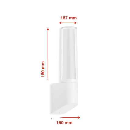 Telefunken 311306TF - LED vanjska zidna svjetiljka LED/8W/230V 4000K IP44 bijela