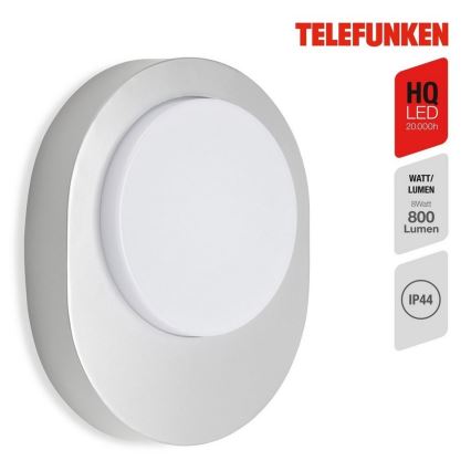 Telefunken 312004TF - LED Vanjska zidna svjetiljka LED/8W/230V IP44 srebrna