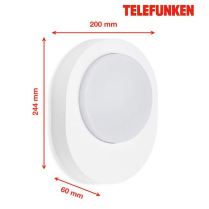 Telefunken 312006TF - LED Vanjska zidna svjetiljka LED/8W/230V IP44 bijela