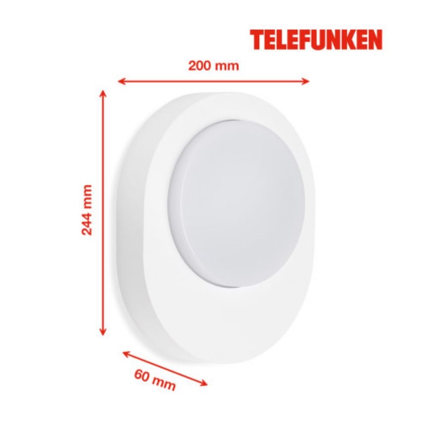 Telefunken 312006TF - LED Vanjska zidna svjetiljka LED/8W/230V IP44 bijela