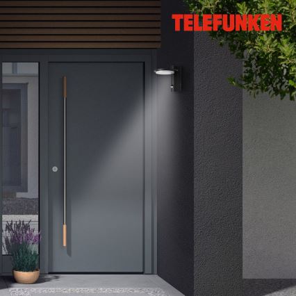 Telefunken 312505TF-LED Vanjska zidna svjetiljka sa senzorom LED/10W/230V IP44 crna