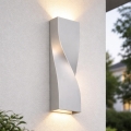 Telefunken 312704TF - LED Vanjska zidna svjetiljka 2xLED/5,5W/230V IP44 srebrna