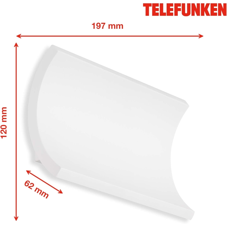 Telefunken 312806TF - LED Vanjska zidna svjetiljka 2xLED/6W/230V IP44 bijela