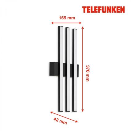 Telefunken 313105TF - LED Vanjska zidna svjetiljka 3xLED/4W/230V IP44