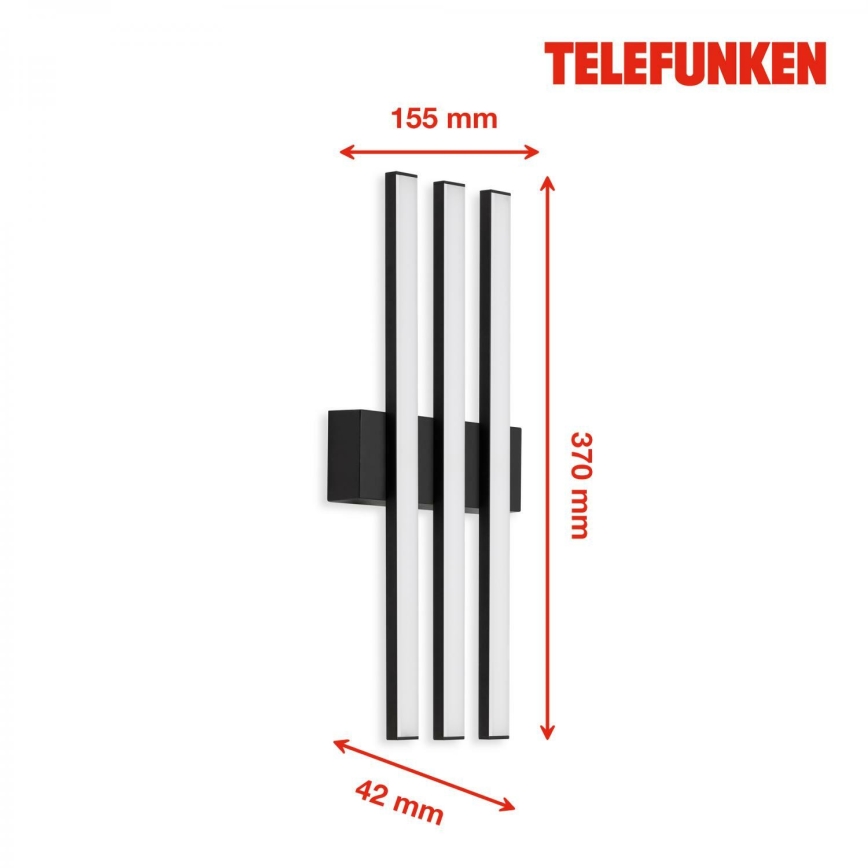 Telefunken 313105TF - LED Vanjska zidna svjetiljka 3xLED/4W/230V IP44