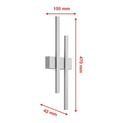 Telefunken 313204TF - LED vanjsko zidno svjetlo 2xLED/4W/230V IP44
