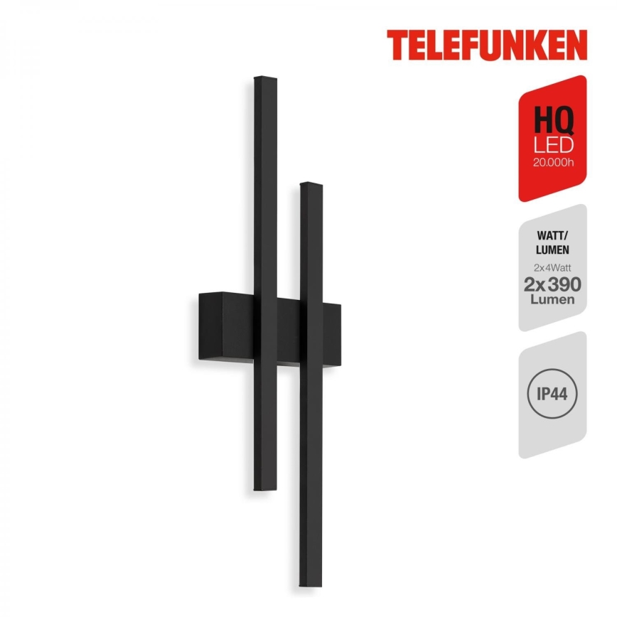 Telefunken 313205TF - LED Vanjska zidna svjetiljka 2xLED/4W/230V 4000K IP44