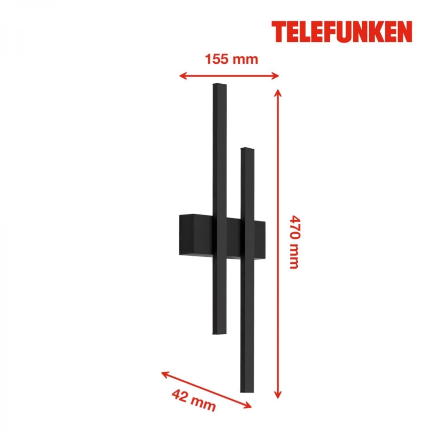 Telefunken 313205TF - LED Vanjska zidna svjetiljka 2xLED/4W/230V 4000K IP44
